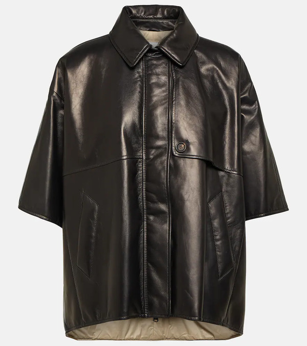  Brunello Cucinelli Brunello Cucinelli Leather Overshirt 