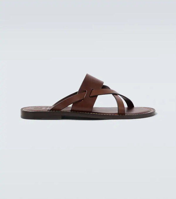  Brunello Cucinelli Brunello Cucinelli Leather Sandals 