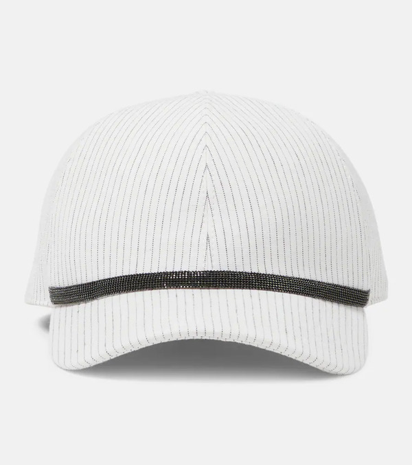  Brunello Cucinelli Brunello Cucinelli Linen And Cotton Baseball Cap 