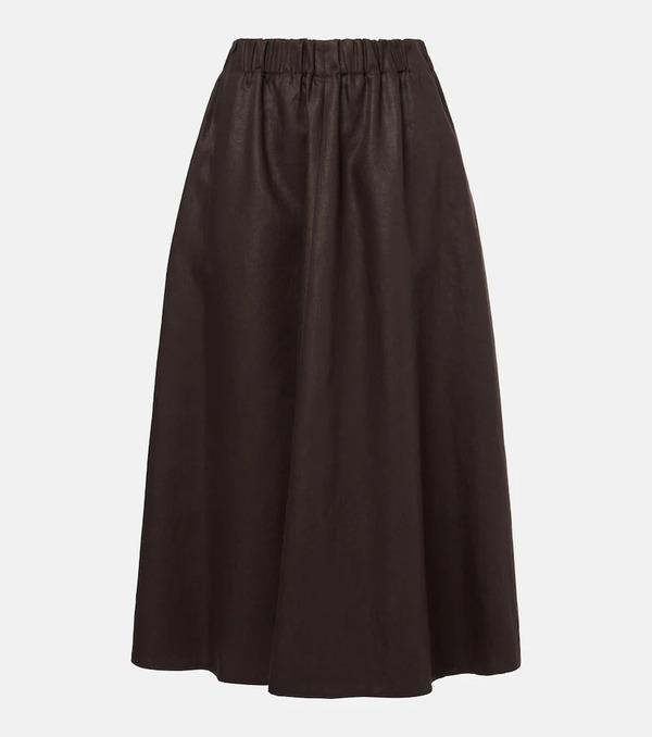  Brunello Cucinelli Brunello Cucinelli Linen Midi Skirt 