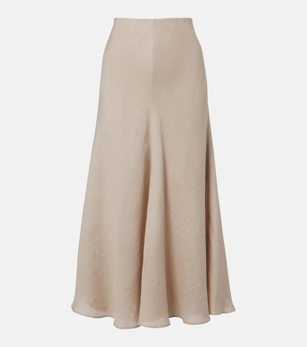  Brunello Cucinelli Brunello Cucinelli Linen Midi Skirt 
