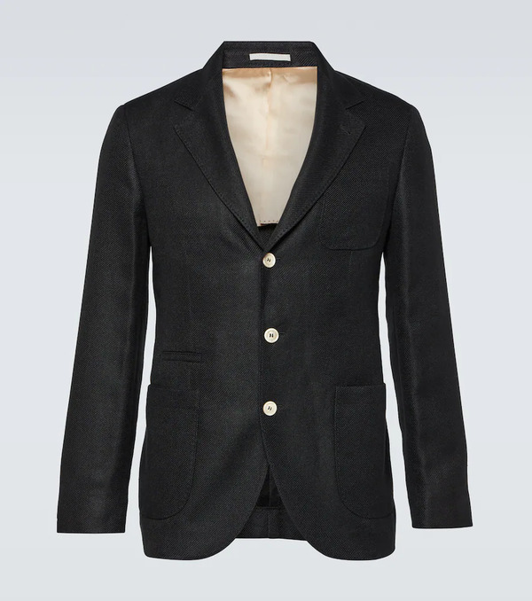  Brunello Cucinelli Brunello Cucinelli Linen, Wool, And Silk Blazer 