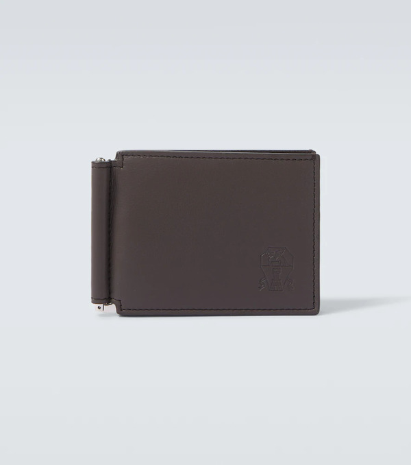  Brunello Cucinelli Brunello Cucinelli Logo Debossed Leather Wallet 
