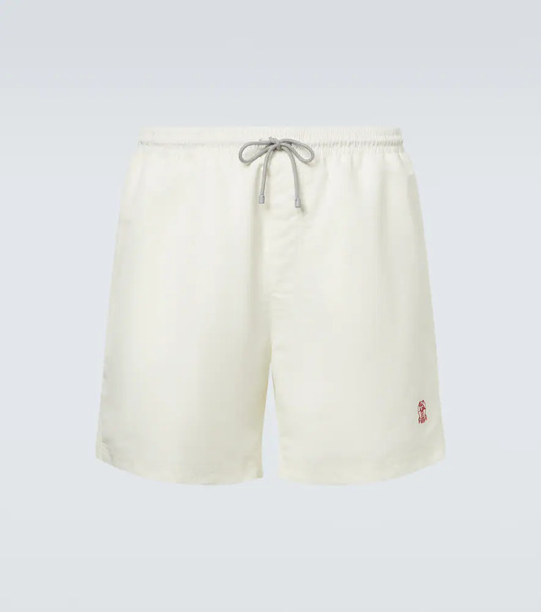  Brunello Cucinelli Brunello Cucinelli Logo Swim Trunks 