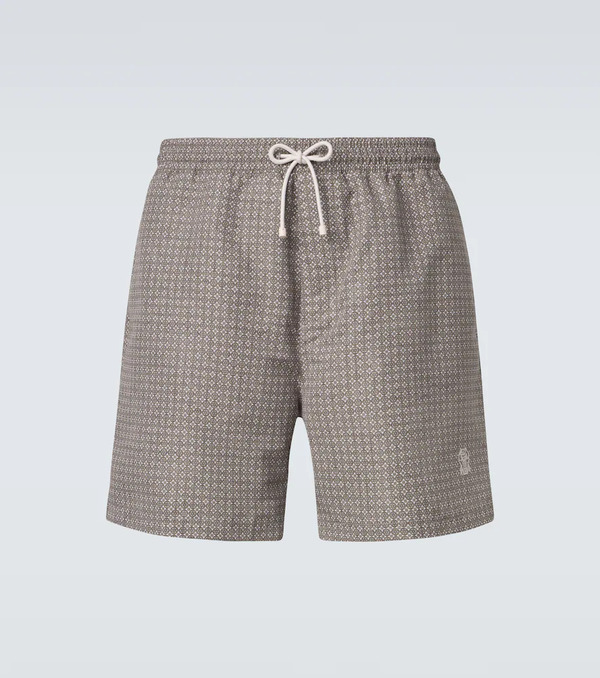  Brunello Cucinelli Brunello Cucinelli Logo Swim Trunks 