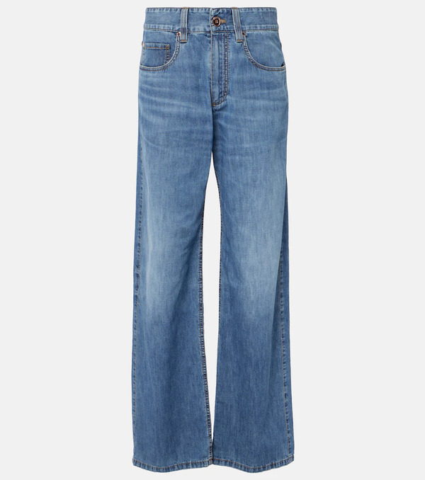  Brunello Cucinelli Brunello Cucinelli Mid-rise Straight Jeans 