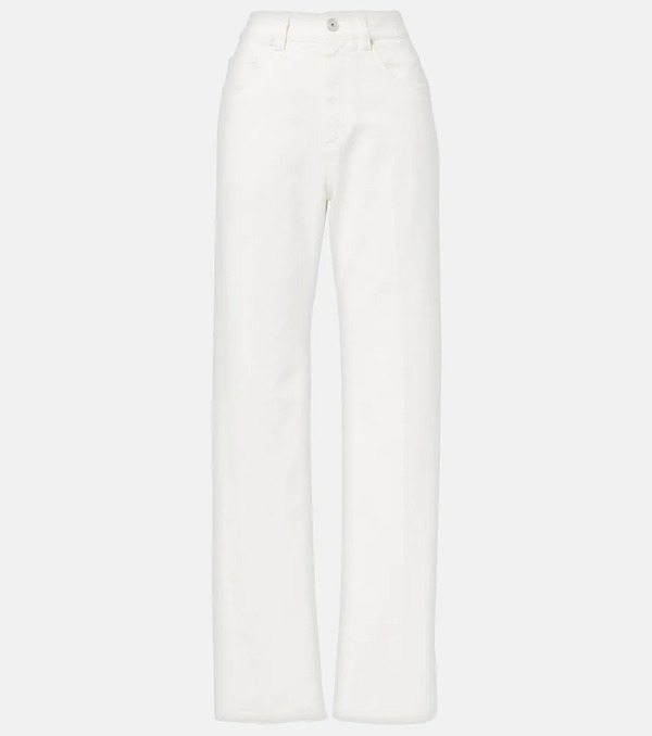  Brunello Cucinelli Brunello Cucinelli Mid-rise Wide-leg Jeans 