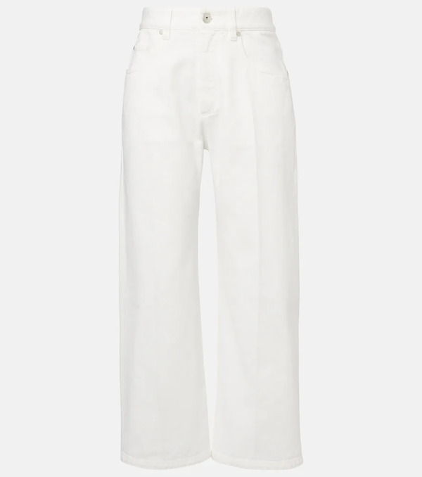  Brunello Cucinelli Brunello Cucinelli Mid-rise Wide-leg Jeans 