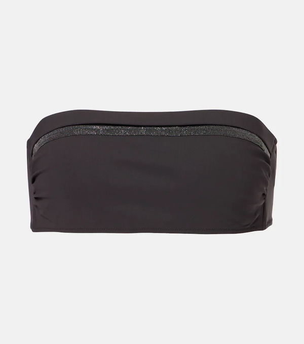  Brunello Cucinelli Brunello Cucinelli Monili Bandeau Bikini Top 
