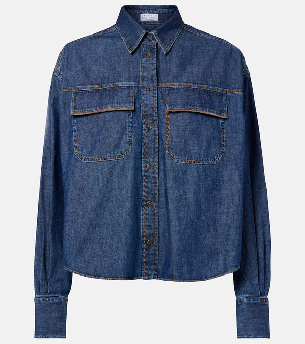  Brunello Cucinelli Brunello Cucinelli Monili Denim Jacket 