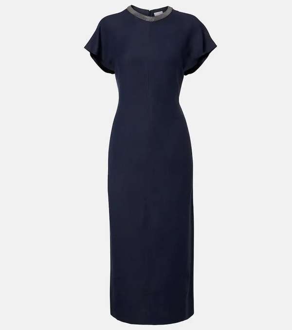  Brunello Cucinelli Brunello Cucinelli Monili Midi Dress 