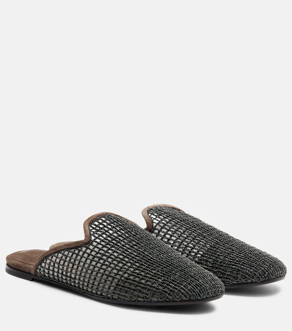  Brunello Cucinelli Brunello Cucinelli Monili Mules 