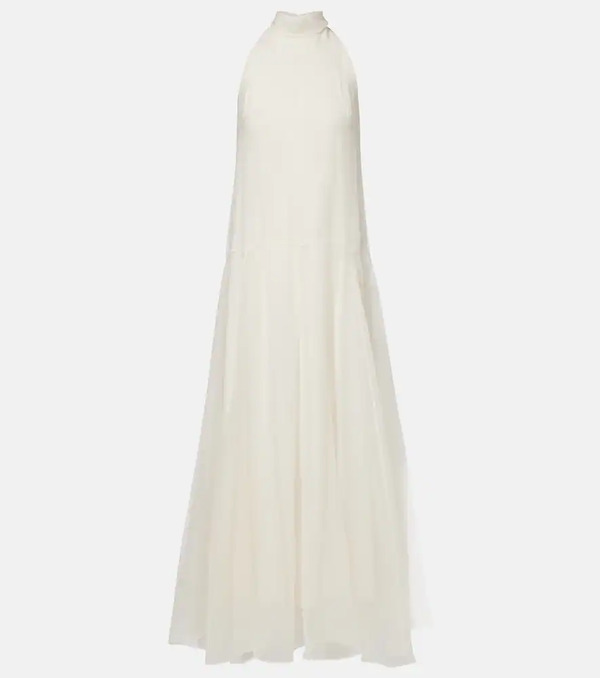  Brunello Cucinelli Brunello Cucinelli Monili Silk Maxi Dress 