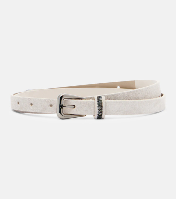  Brunello Cucinelli Brunello Cucinelli Monili Suede Belt 