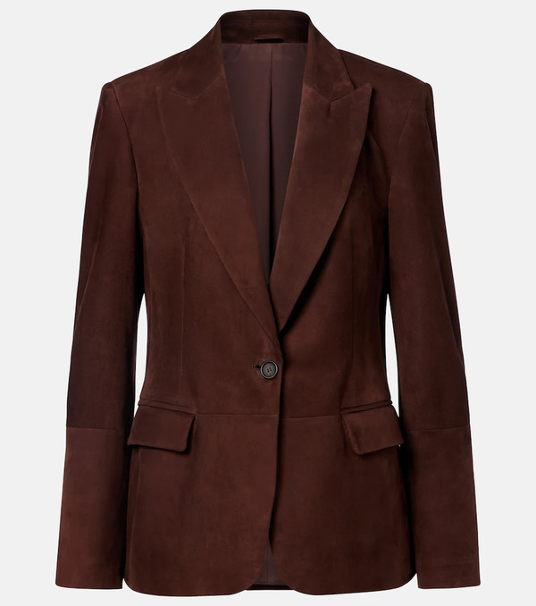  Brunello Cucinelli Brunello Cucinelli Monili Suede Blazer 