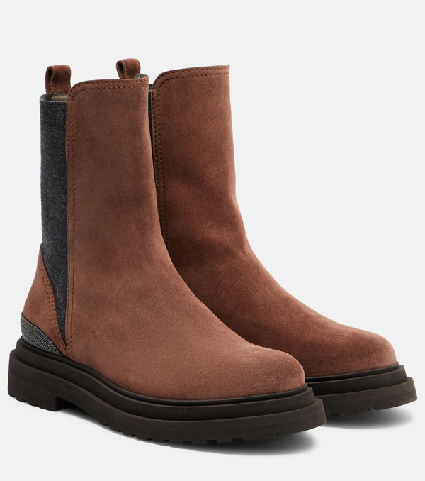  Brunello Cucinelli Brunello Cucinelli Monili Suede Chelsea Boots 