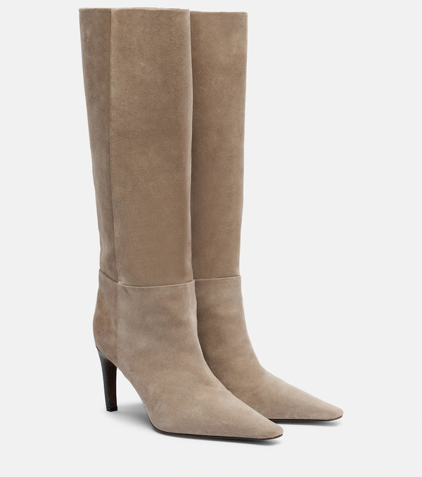  Brunello Cucinelli Brunello Cucinelli Monili Suede Knee-high Boots 