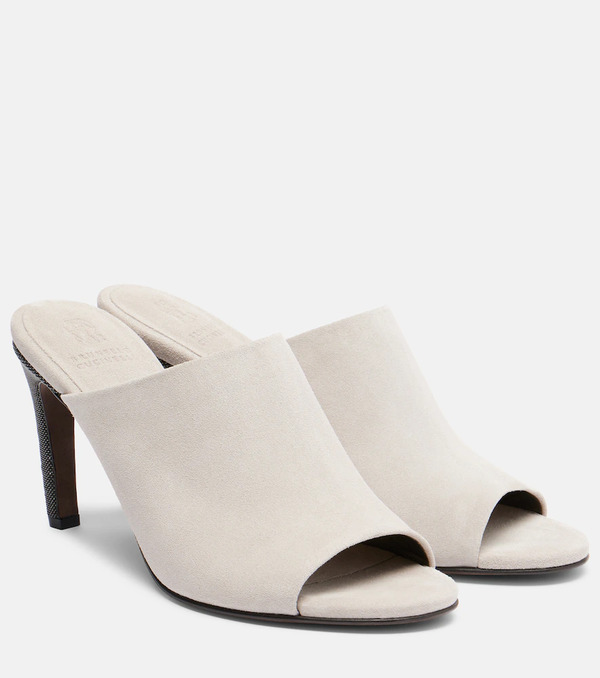  Brunello Cucinelli Brunello Cucinelli Monili Suede Mules 
