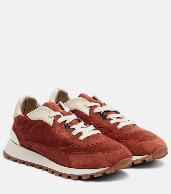  Brunello Cucinelli Brunello Cucinelli Monili Suede Sneakers 
