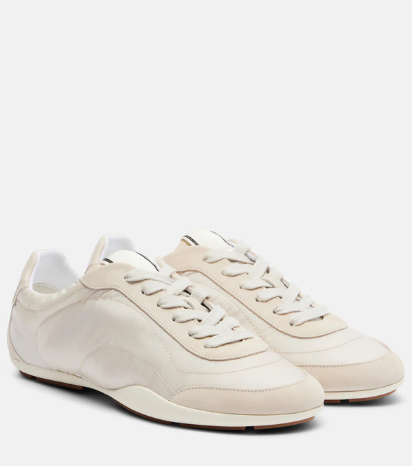  Brunello Cucinelli Brunello Cucinelli Monili Suede-trimmed Sneakers 