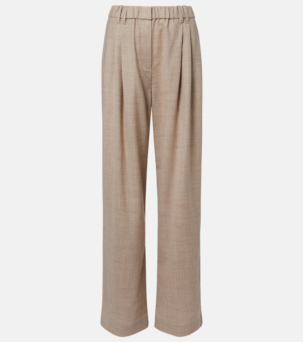  Brunello Cucinelli Brunello Cucinelli Monili Virgin Wool Wide-leg Pants 