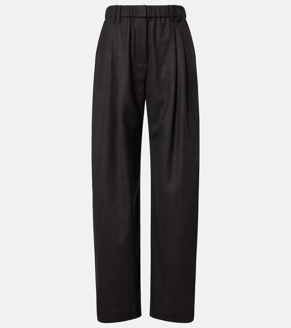  Brunello Cucinelli Brunello Cucinelli Monili Virgin Wool Wide-leg Pants 
