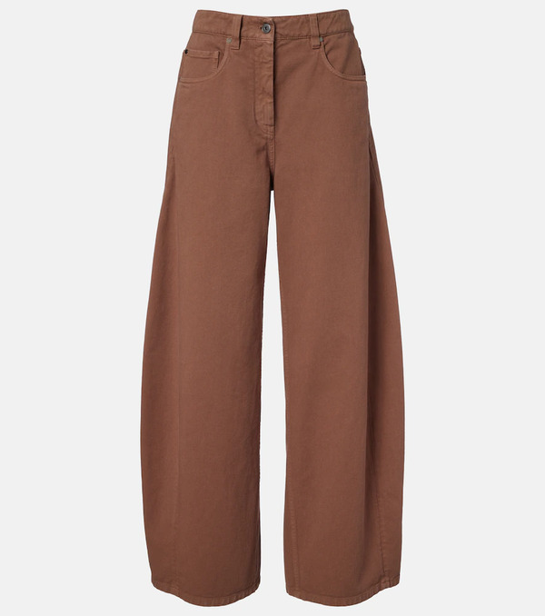  Brunello Cucinelli Brunello Cucinelli Monili Wide-leg Jeans 