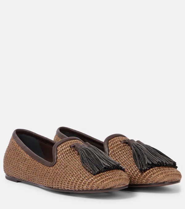 Brunello Cucinelli Brunello Cucinelli Monili Woven Loafers 