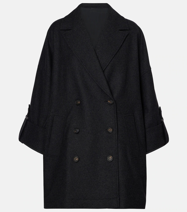  Brunello Cucinelli Brunello Cucinelli Oversized Wool Coat 
