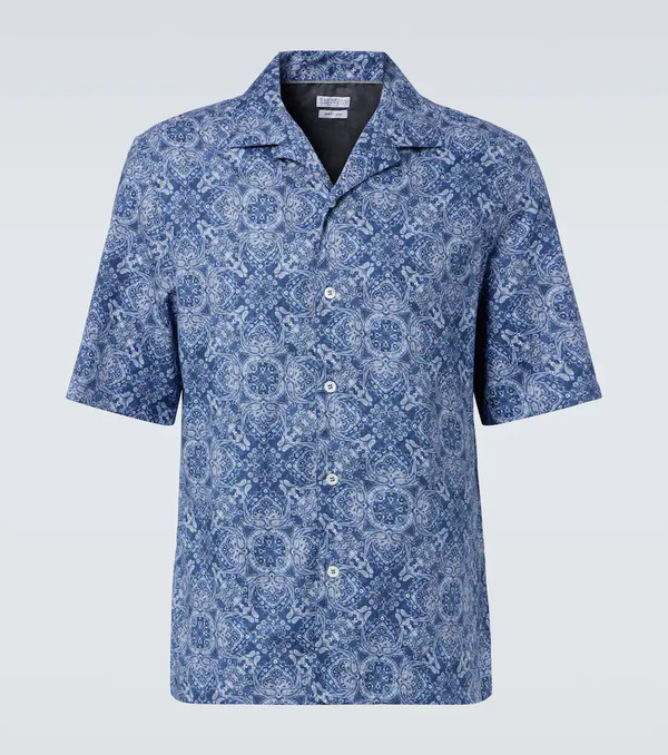  Brunello Cucinelli Brunello Cucinelli Printed Cotton Shirt 