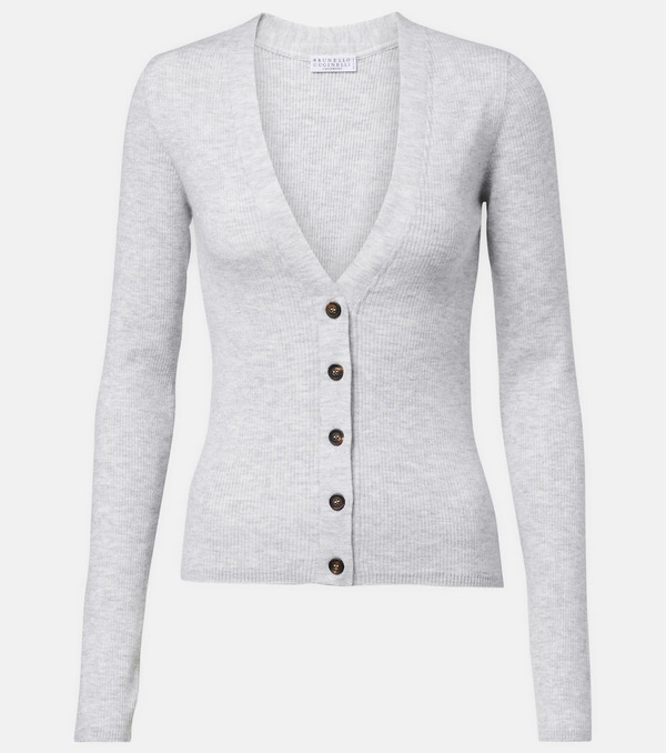  Brunello Cucinelli Brunello Cucinelli Ribbed-knit Cardigan 