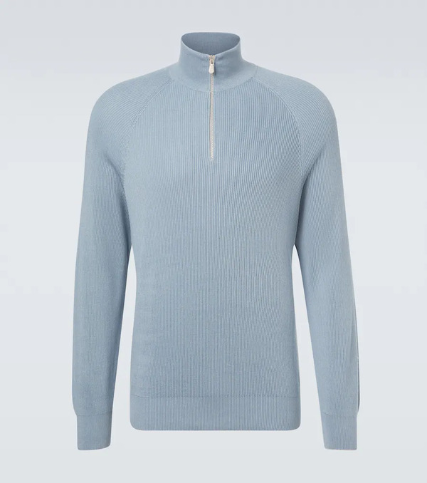  Brunello Cucinelli Brunello Cucinelli Ribbed-knit Cotton Sweater 
