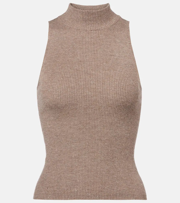  Brunello Cucinelli Brunello Cucinelli Ribbed-knit Turtleneck Top 
