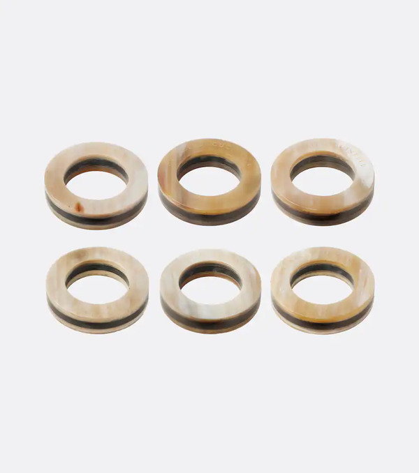  Brunello Cucinelli Brunello Cucinelli Set Of 6 Horn Napkin Rings 