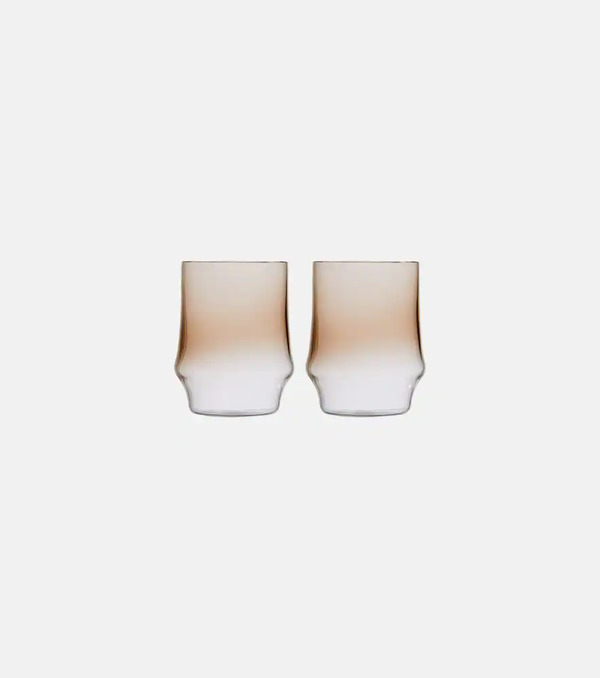  Brunello Cucinelli Brunello Cucinelli Set Of 2 Murano Glass Tumblers 
