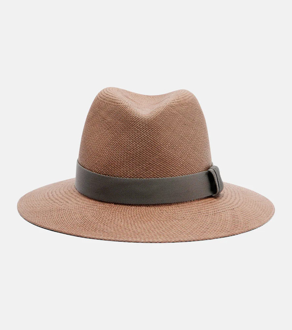  Brunello Cucinelli Brunello Cucinelli Straw Fedora Hat 