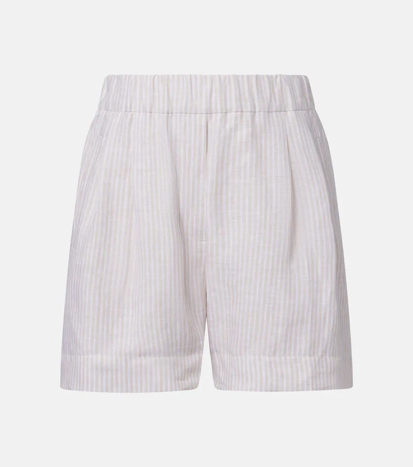  Brunello Cucinelli Brunello Cucinelli Striped Linen Bermuda Shorts 