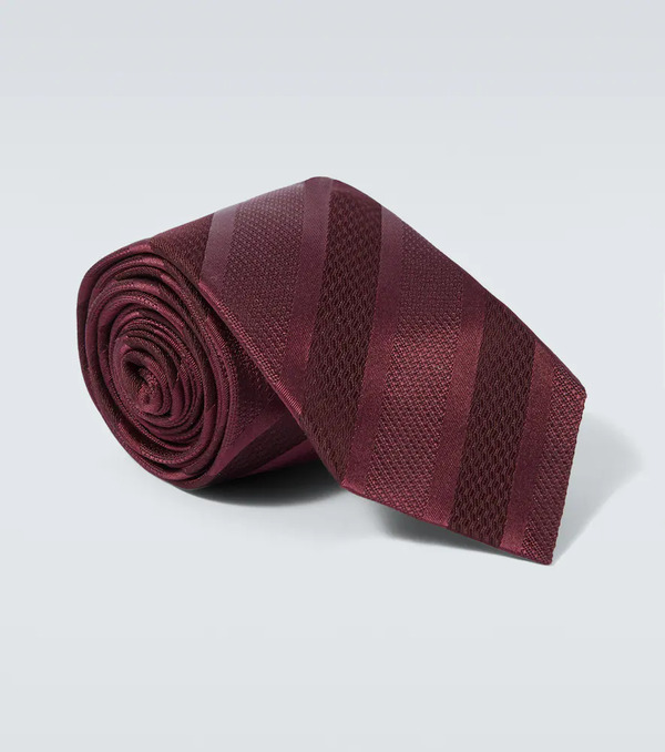 Brunello Cucinelli Brunello Cucinelli Striped Silk Tie 