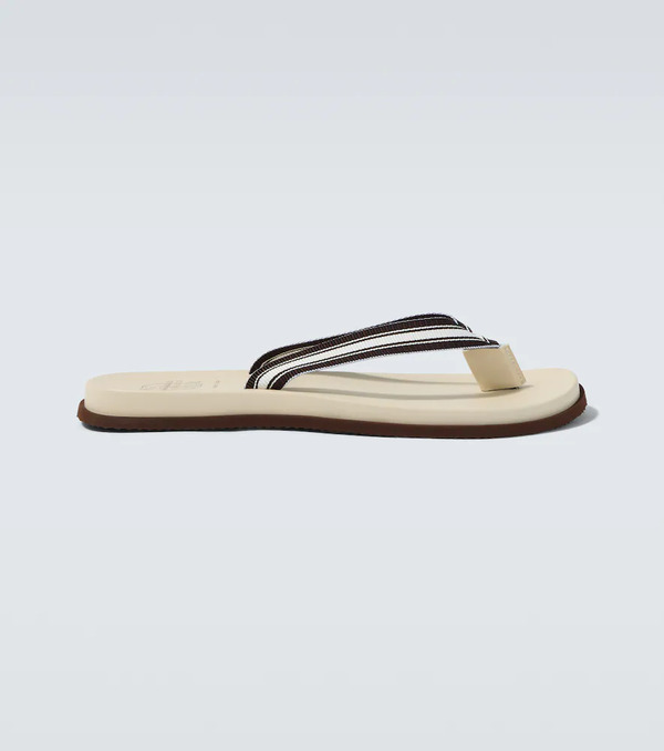  Brunello Cucinelli Brunello Cucinelli Striped Thong Sandals 