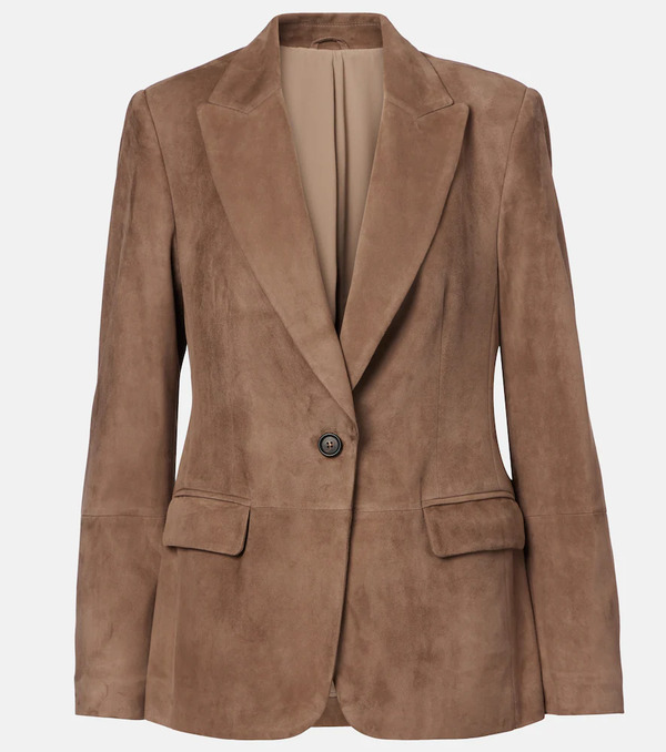  Brunello Cucinelli Brunello Cucinelli Suede Blazer 