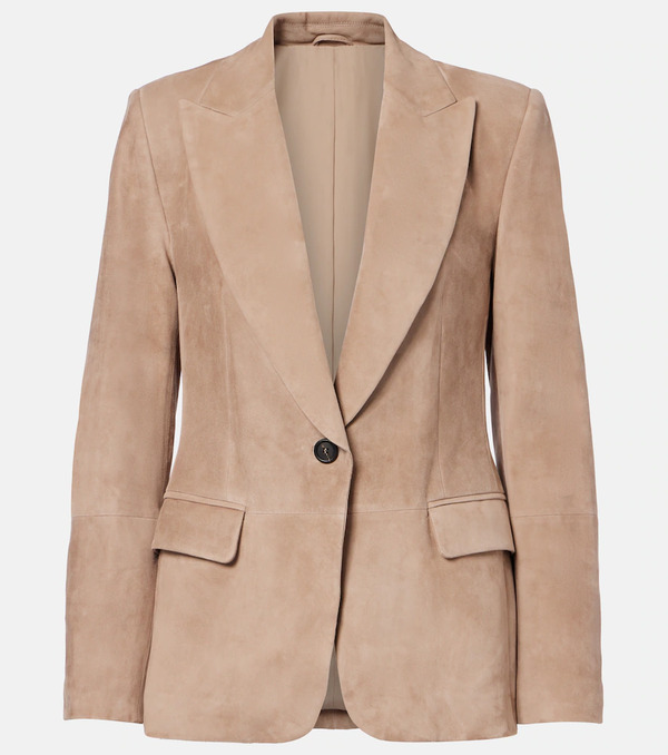  Brunello Cucinelli Brunello Cucinelli Suede Blazer 