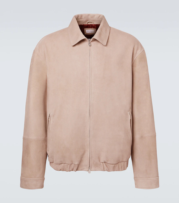  Brunello Cucinelli Brunello Cucinelli Suede Blouson Jacket 