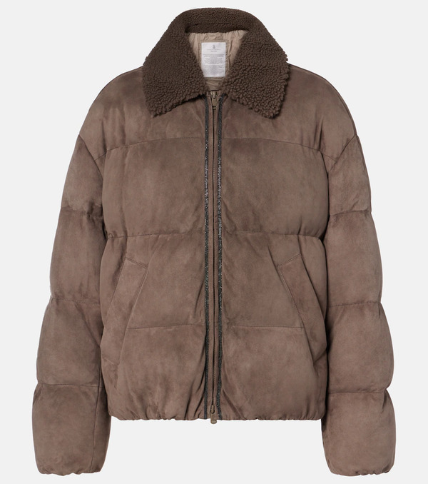  Brunello Cucinelli Brunello Cucinelli Suede Down Jacket 