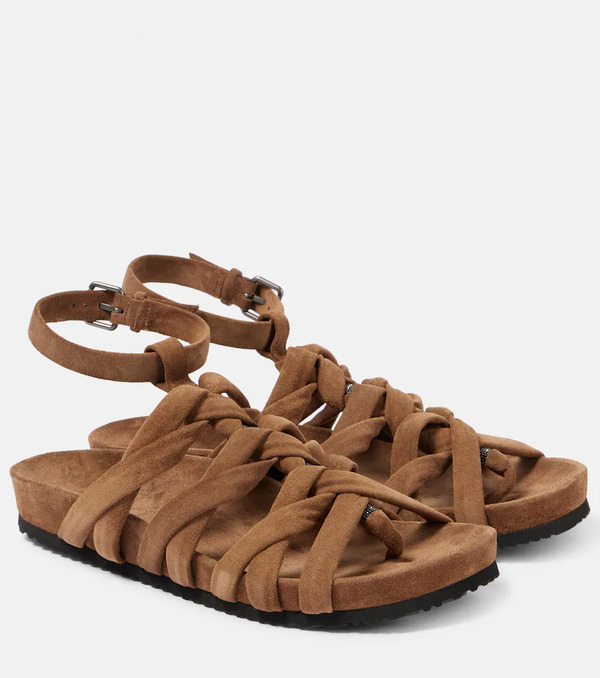  Brunello Cucinelli Brunello Cucinelli Suede Sandals 