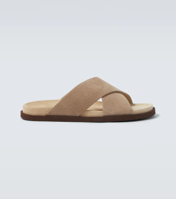  Brunello Cucinelli Brunello Cucinelli Suede Slides 