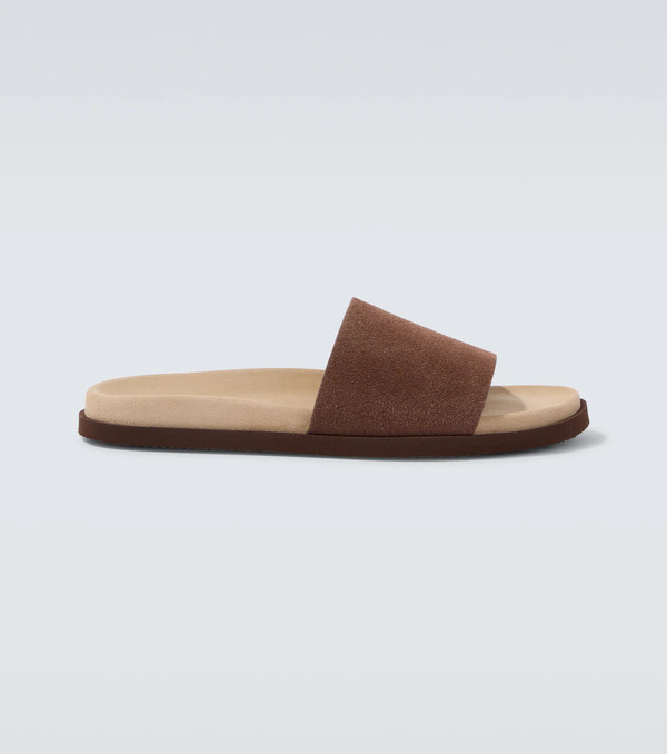  Brunello Cucinelli Brunello Cucinelli Suede Slides 