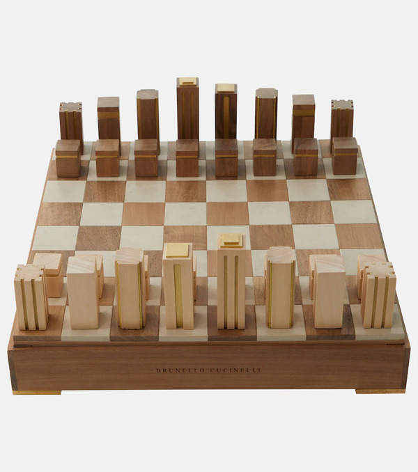  Brunello Cucinelli Brunello Cucinelli Walnut Board Game 