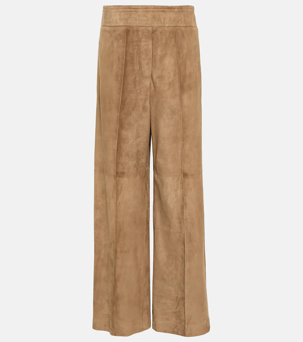  Brunello Cucinelli Brunello Cucinelli Wide-leg Suede Pants 