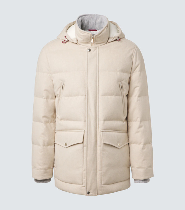  Brunello Cucinelli Brunello Cucinelli Wool Flannel Down Parka 