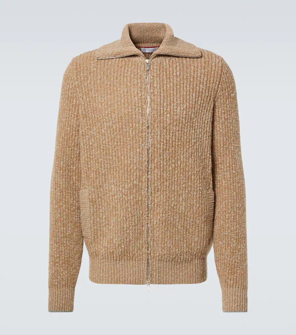  Brunello Cucinelli Brunello Cucinelli Zip-up Wool And Cashmere Cardigan 